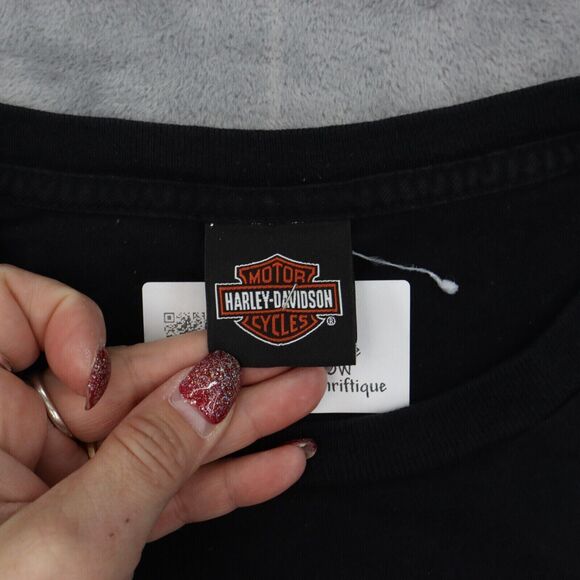 Harley Davidson Shirt Mens L Black It's Why We Ride Short Sleeve Tee Auburn MA - Picture 2 of 14